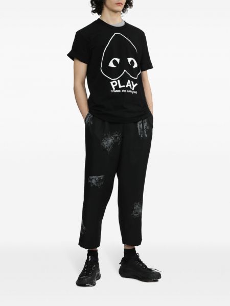 Herzmuster t-shirt aus baumwoll mit print Comme Des Garçons Play