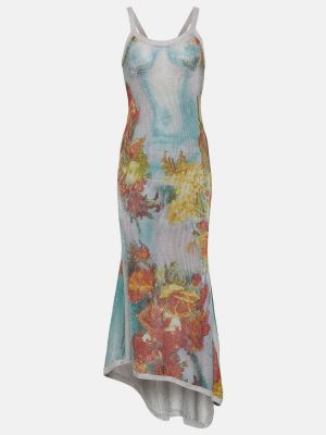 Rochie lunga cu imagine asimetrică Jean Paul Gaultier