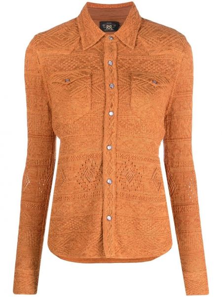 Topp i stickad Ralph Lauren Rrl orange