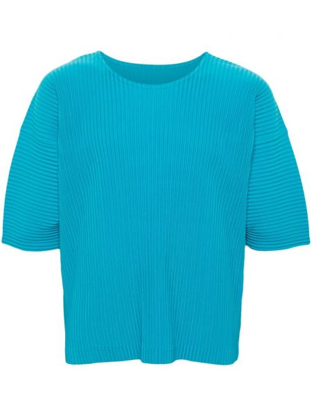 Plisuotas marškinėliai Homme Plissé Issey Miyake mėlyna