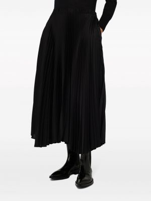Spódnica midi plisowana Jil Sander czarna