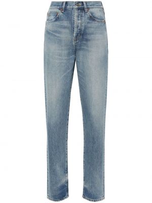 Jeans skinny taille haute effet usé Saint Laurent