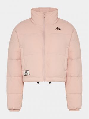 Pernata jakna oversized Kappa ružičasta