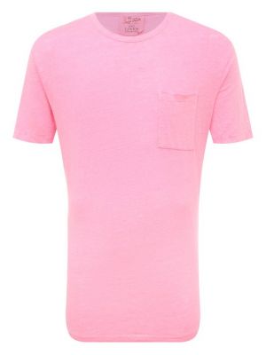 Хлопковая футболка Mc2 Saint Barth розовая