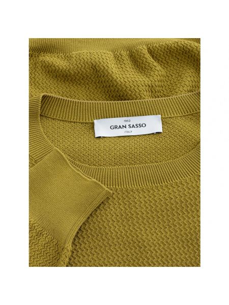 Jersey de algodón de tela jersey de cuello redondo Gran Sasso verde