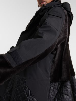 Dygsniuotas trumpas paltas Junya Watanabe juoda