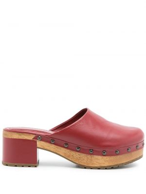 Papuci tip mules cu platformă Andrea Bogosian roșu