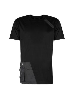 Oversized bavlněné tričko s krátkými rukávy Les Hommes černé