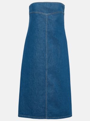 Midi šaty Ferragamo modrá