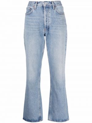 Jeans bootcut taille haute large Agolde bleu