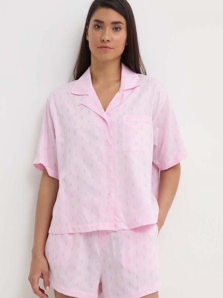 Piżama Polo Ralph Lauren różowa