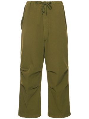 Pantaloni din bumbac cu croială lejeră Darkpark verde