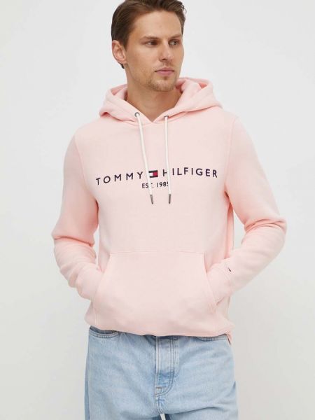 Bluza z kapturem Tommy Hilfiger różowa