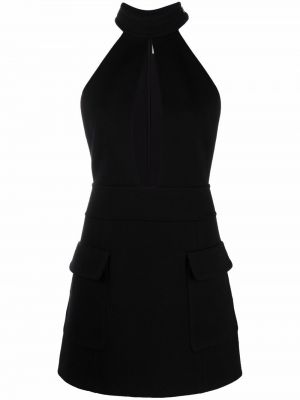 Mini vestido sin mangas Saint Laurent negro