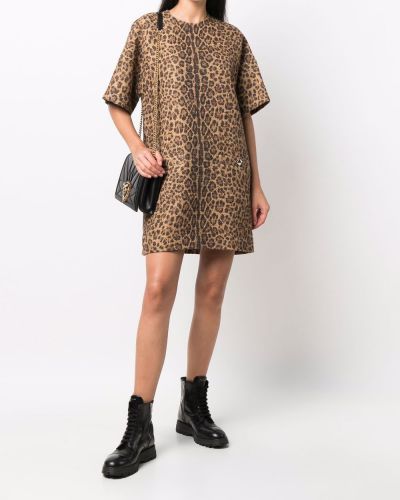 Vestido con estampado leopardo Valentino