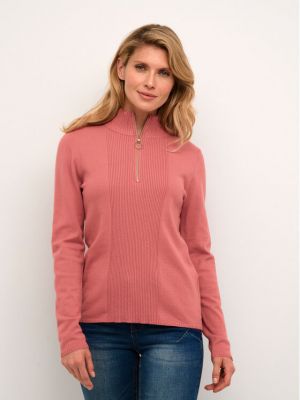 Priliehavý sveter Cream ružová