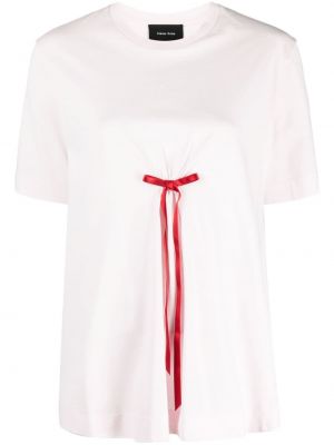 T-shirt con fiocco Simone Rocha rosa
