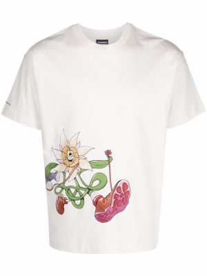 Camiseta de flores con estampado Jacquemus blanco