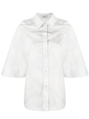 Pamučna košulja s printom Etro bijela