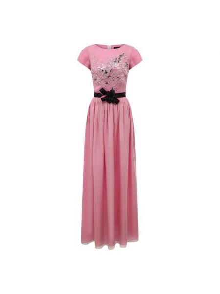 Розовое шелковое платье Giorgio Armani
