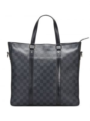 Kožená nákupná taška na zips s vreckami Louis Vuitton