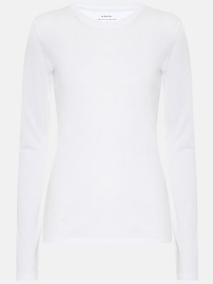 Βαμβακερή μπλούζα από ζέρσεϋ Vince λευκό