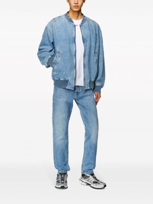 Jeansjacke mit stickerei Diesel blau