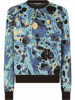 Sweatshirt mit rundhalsausschnitt mit print Dolce & Gabbana blau