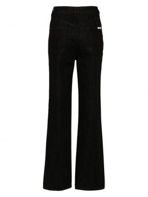 Straight fit džíny s vysokým pasem Self-portrait černé