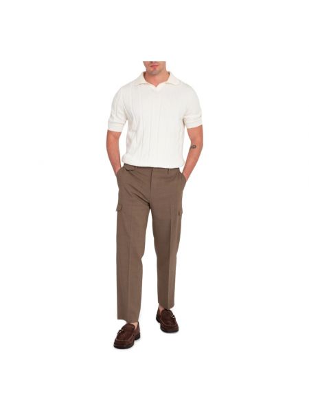 Pantalones cargo de lana Briglia marrón