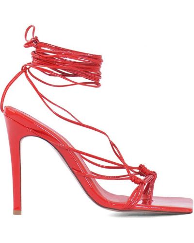 Lakované kožené sandále Andrea Wazen červená