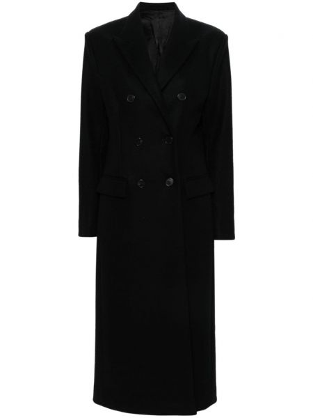 Płaszcz wełniany Modes Garments czarny