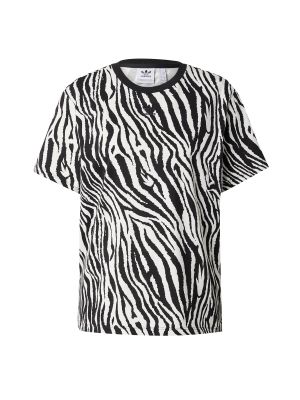 T-shirt con stampa animalier zebrato Adidas Originals