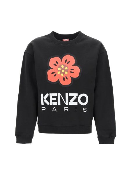 Bluza w kwiatki z okrągłym dekoltem Kenzo czarna