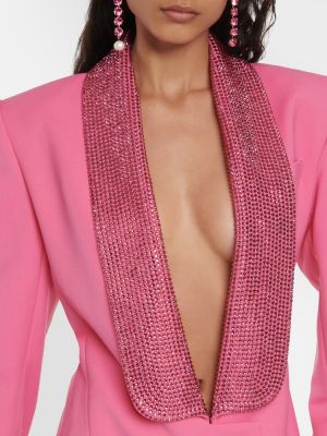 Mini robe en laine à imprimé Area rose