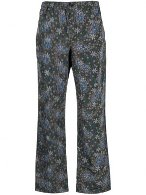 Květinové rovné kalhoty s paisley potiskem Soulland