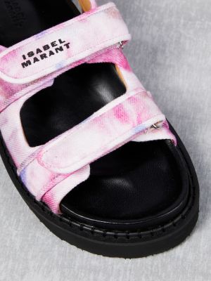 Tie-dye bombažne sandali Isabel Marant roza