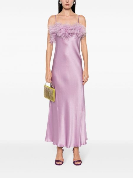 Večerní šaty z peří Antonelli růžové