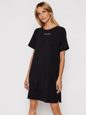 Черное платье-рубашка Calvin Klein Underwear