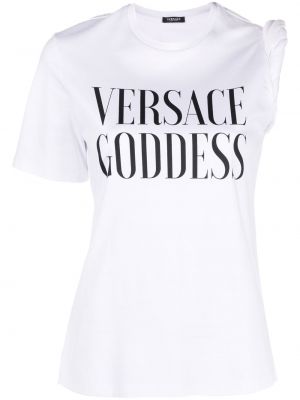 Kokvilnas t-krekls ar apdruku Versace