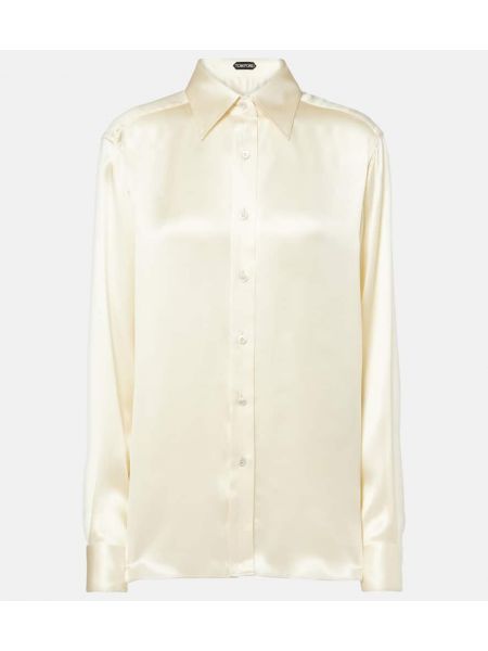 Silke bluse Tom Ford hvit