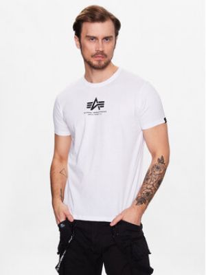 Priliehavé tričko Alpha Industries biela
