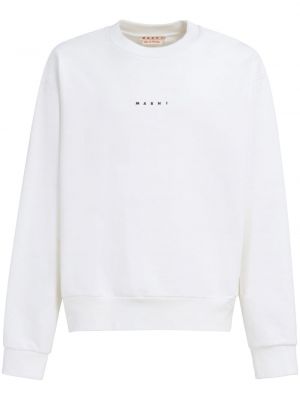 Sweatshirt aus baumwoll mit print Marni weiß