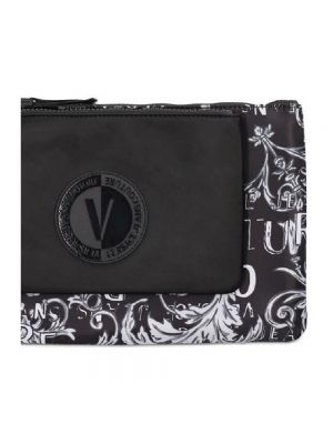 Kopertówka z nadrukiem Versace Jeans Couture czarna