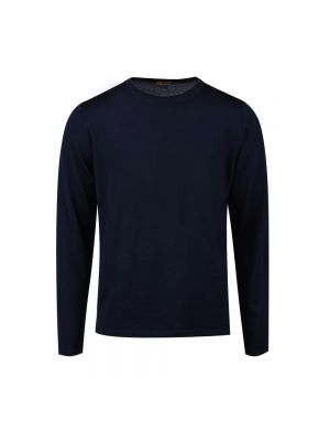 Sweter z wełny merino Stenströms niebieski