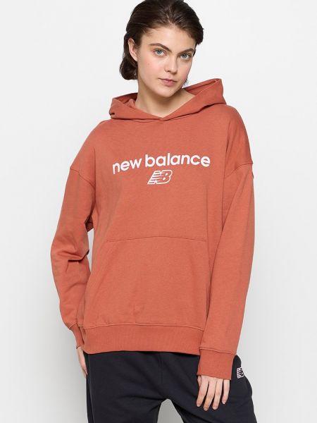 Bluza z kapturem New Balance czerwona