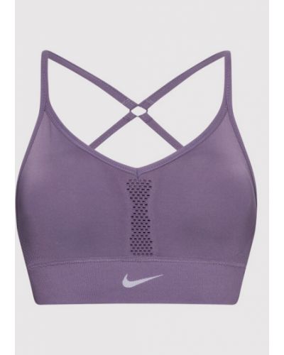 Bezešvá podprsenka Nike fialová