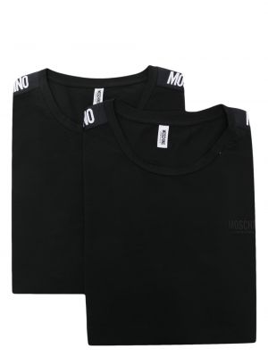 T-shirt mit print Moschino schwarz