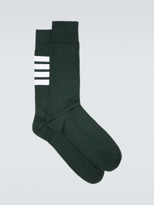 Хлопковые носки Thom Browne зеленые