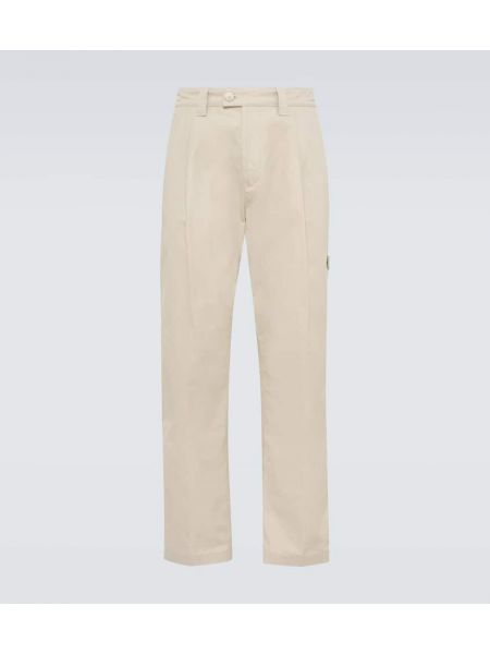 Puuvilla suoralahkeiset housut Stone Island beige